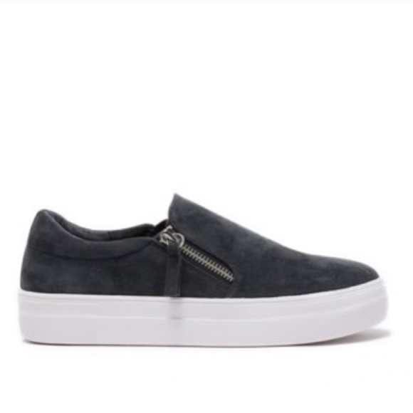 Steve Madden Glaammar Zip Platform Suede Sneakers Size 6.5M - Picture 1 of 15